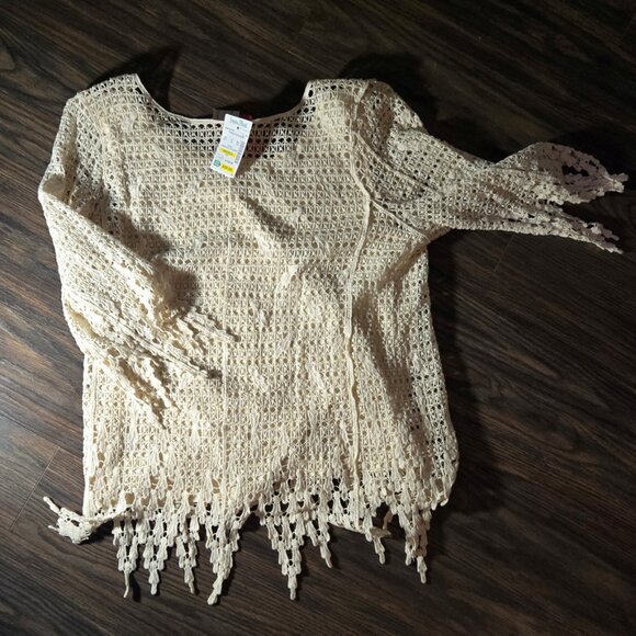 CRISTINA Bohemian Beige Crochet Tunic Sweater NWT/SIZE 1X - Picture 13 of 15